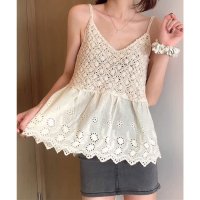 miniministore/透かし編みキャミソール Vネックトップス/506844970