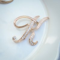 REAL STYLE/リアルスタイル REAL STYLE ブローチ ピン イニシャル 卒業式 おしゃれ 入学式 レディース アクセサリー 入園式 結婚式 アルファベット ゴールド /506886788