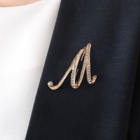 REAL STYLE/リアルスタイル REAL STYLE ブローチ ピン イニシャル 卒業式 おしゃれ 入学式 レディース アクセサリー 入園式 結婚式 アルファベット ゴールド /506886788