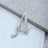 REAL STYLE/リアルスタイル REAL STYLE ブローチ ピン イニシャル 卒業式 おしゃれ 入学式 レディース アクセサリー 入園式 結婚式 アルファベット シルバー /506886789