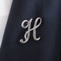 REAL STYLE/リアルスタイル REAL STYLE ブローチ ピン イニシャル 卒業式 おしゃれ 入学式 レディース アクセサリー 入園式 結婚式 アルファベット シルバー /506886789