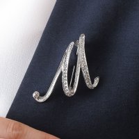 REAL STYLE/リアルスタイル REAL STYLE ブローチ ピン イニシャル 卒業式 おしゃれ 入学式 レディース アクセサリー 入園式 結婚式 アルファベット シルバー /506886789