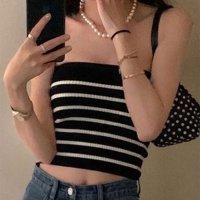 REAL STYLE/リアルスタイル REAL STYLE チューブトップ レディース カップなし ニット ボーダー柄 トップス インナー 下着 ブラトップ ベアトップ ノンワイヤー/506886929