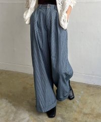 Jewelobe/ジュエローブ Jewelobe ロールアップヒッコリーワイドタックパンツ/506892194