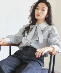 RUIRUE BOUTIQUE/ルイルエブティック RUIRUE BOUTIQUE デザインパールボタンストライプフリルシャツ/506893212