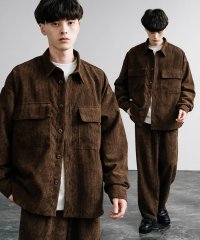 Rocky Monroe/ロッキーモンロー Rocky Monroe セットアップ コーデュロイ メンズ CPOシャツ ジャケット ワイドパンツ イージー テーパード ライトアウター オ/506894226