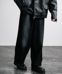 Rocky Monroe/ロッキーモンロー Rocky Monroe ワイドパンツ コーデュロイ メンズ レディース ストレート リラックス ゆったり ルーズ ユーズド ブラスト加工 色/506894229