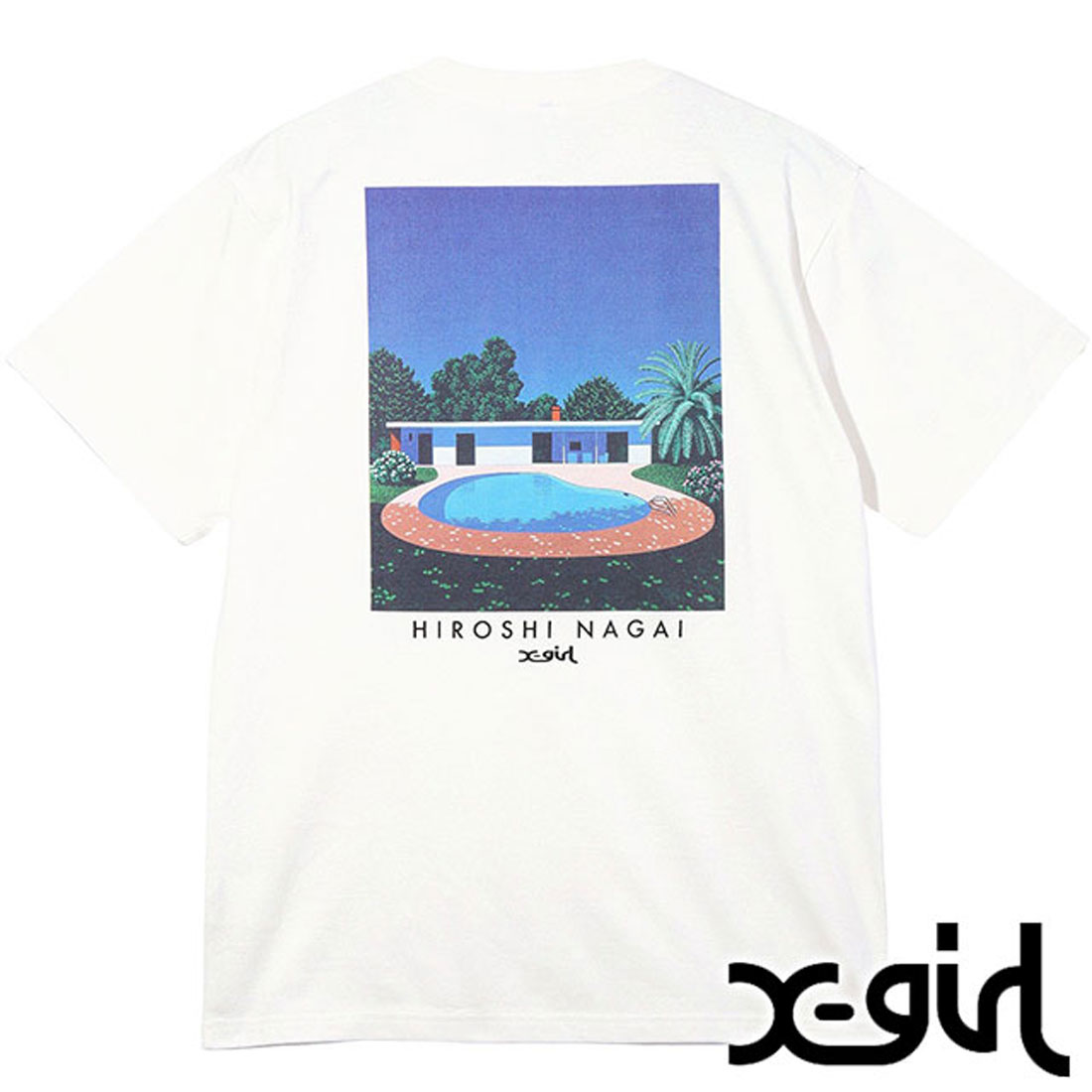 X-girl × HIROSHI NAGAI Tシャツ エックスガール X－girl X－girl x HIROSHI NAGAI S/S TEE WHITE