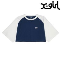 X-girl/エックスガール X－girl BOX LOGO B/B TEE NAVY [105242011036]/506909171