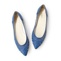 jupery/ジュペリー jupery ストレッチメッシュポインテッドトゥフラットパンプス/507019716