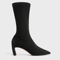 CHARLES & KEITH/テクスチャー ブレードヒールポインテッドトゥカーフブーツ/507514772