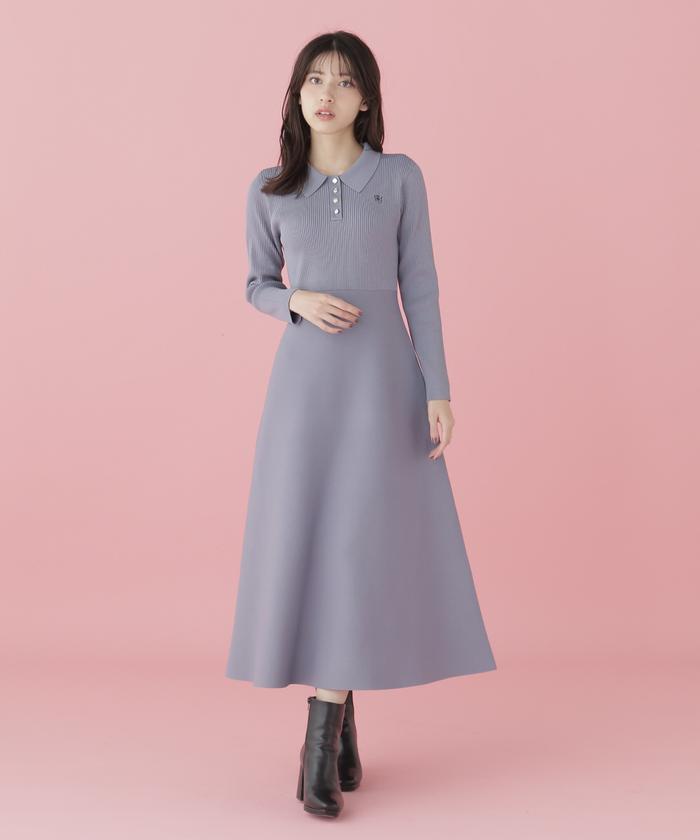 長袖ポロネックニットワンピース(507514892) | ジル バイ ジル
