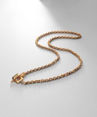 COCOSHNIK ONHITSCH/ココシュニック オンキッチュ COCOSHNIK ONKITSCH シルバー カットケーブルチェーン レクタングルマンテルネックレス GP/507516356