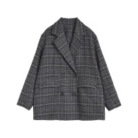 Re:EDIT/リエディ Re:EDIT [2024－25 WINTER COLLECTION]ウール混チェックor無地ミドルコート/507516772