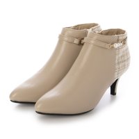 Mafmof/マフモフ Mafmof ElvisLuce(エルビスルーチェ)6.5cmヒールパールベルト2WYポインテッドトゥショートブーツ/507516874