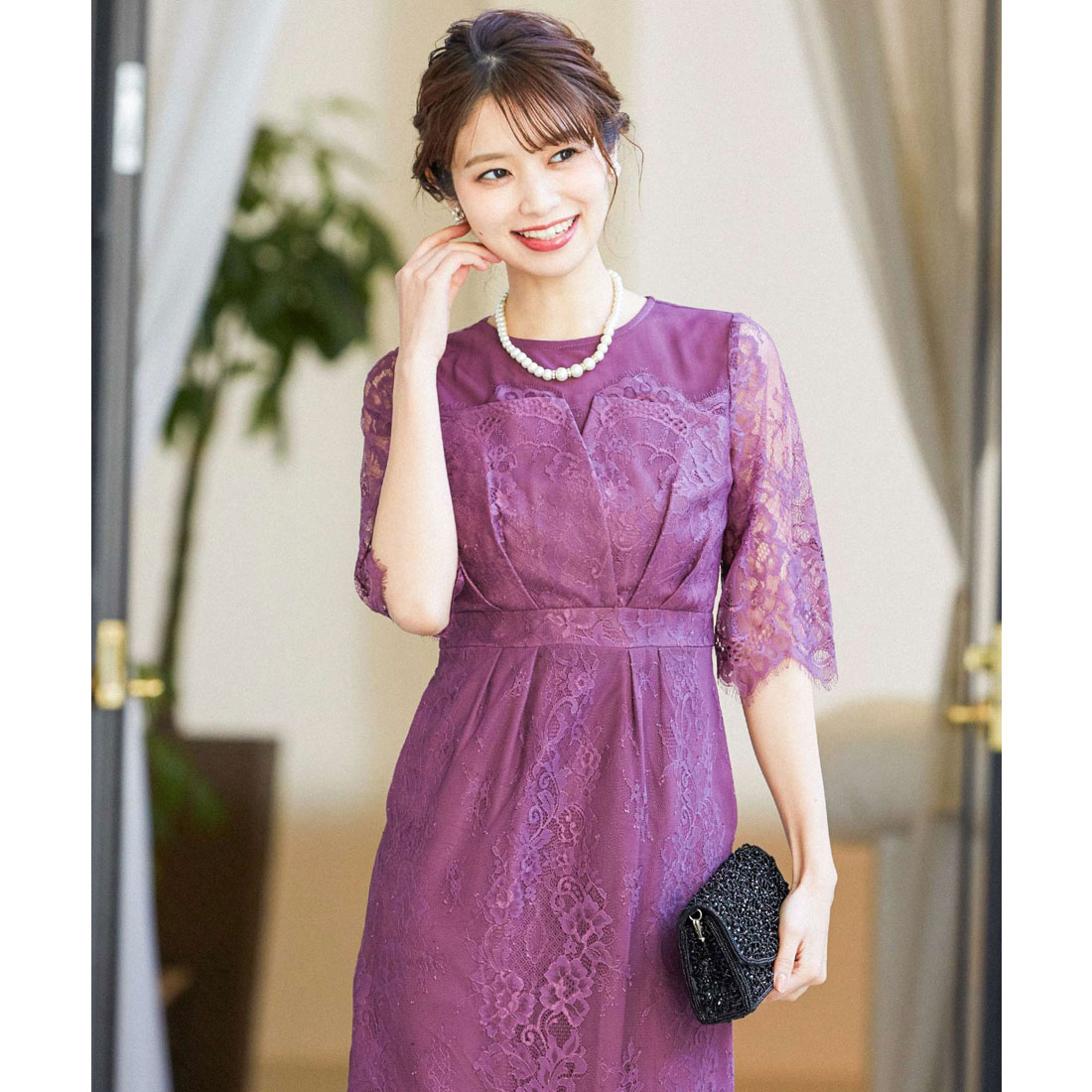 クーポン】ニアナ niana 花柄総レース 結婚式ワンピース クーポン】ニアナ niana 花柄総レース 結婚式ワンピース