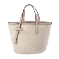 MERCURYDUO（BAG）/マーキュリーデュオ MERCURYDUO ファー×ツイード生地 リバーシブルハンドバッグ/506893767
