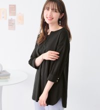 Alotta/アロッタ Alotta 【接触冷感】衿フェイク裾ラウンドチュニック/507019228