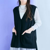 KiraKiraShop/キラキラショップ KiraKiraShop ベスト《全方向ストレッチ深Vネックベスト 全3色 2サイズ》 ［jgt0026］/507159578