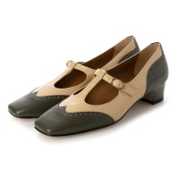 BARCLAY/バークレー BARCLAY スクエアトゥ Tストラップ カラーコンビネーション トラッドパンプス/507178778