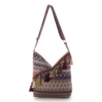 STYLEBLOCK/スタイルブロック STYLEBLOCK フリンジ付きエスニック柄ショルダーバッグ/507497101