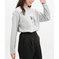 Honeys/ハニーズ Honeys フォトプリントTシャツ トップス カットソー 長袖 コットン 綿 Tシャツ フォトプリント クルーネック レディース/507516674