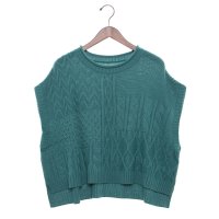 BRODIAEA/ブローディア BRODIAEA 編地切り替えケーブルニットベスト/507517591