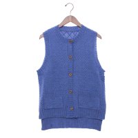 BRODIAEA/ブローディア BRODIAEA アルパカ混ニット ポケット付きボタンベスト/507517593