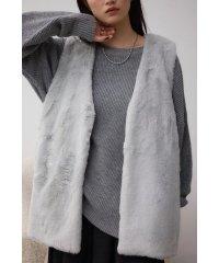 AZUL by moussy/フラッフィーフェイクファーベスト/507518975