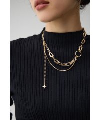 AZUL by moussy/ダイヤシェイプドアシンメトリーネックレス/507519004