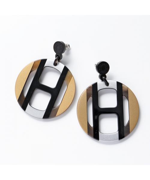 セール】エルメス Hermes HERMES ピアス H EQUIPE アッシュ