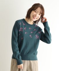  LAURA ASHLEY/【ウール混／刺繍入り】ランナム柄プルオーバーニット/507520634