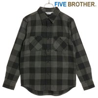 FIVE BROTHER/ファイブブラザー FIVE BROTHER FIVE BROTHER HEAVY FLANNEL WORK SHIRTS BLACK [152161 FW24]/507520724