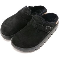 BIRKENSTOCK/ビルケンシュトック BIRKENSTOCK BOSTON CHUNKY SHEARLING BLACK | SUEDE－LEATHER/FUR [1028453/507520771