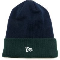 NEW ERA/ニューエラ NEW ERA NEWERA BASIC CUFF KNIT GORO（min－nano） ネイビー/ブリティッシュグリーン [14346925 F/507520809