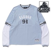 XLARGE/エクストララージ XLARGE 91 LAYERD L/S TEE LtBLUE [101242011035 FW24SPOT]/507520870