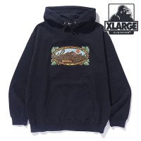 XLARGE/エクストララージ XLARGE ROPE LOGO HOODED SWEATSHIRT BROWN [101244012006 FW24WINTER]/507520883