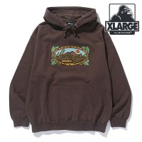 XLARGE/エクストララージ XLARGE ROPE LOGO HOODED SWEATSHIRT BROWN [101244012006 FW24WINTER]/507520883