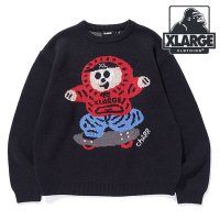 XLARGE/エクストララージ XLARGE BOY CREWNECK KNIT BLACK [101244015006 FW24SPOT]/507520885