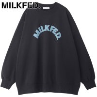 MILK FED/ミルクフェド MILKFED. . LOGO BIG SWEAT TOP BLACK [103244012003 FW24WINTER]/507520894