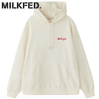 MILK FED/ミルクフェド MILKFED. . LOVE HEART ELBOW SWEAT HOODIE BLACK [103244012005 FW24WINTER]/507520895