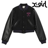 X-girl/エックスガール X－girl X－girl BABY STADIUM JACKET NAVY [105243021006 FW24]/507520909