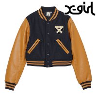 X-girl/エックスガール X－girl X－girl BABY STADIUM JACKET NAVY [105243021006 FW24]/507520909