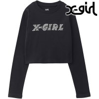 X-girl/エックスガール X－girl X－girl STAR LOGO L/S BABY TEE PINK [105244013008 FW24WINTER]/507520915