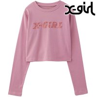 X-girl/エックスガール X－girl X－girl STAR LOGO L/S BABY TEE PINK [105244013008 FW24WINTER]/507520915