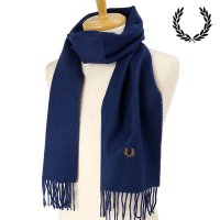FRED PERRY/フレッドペリー FRED PERRY FRED PERRY LAMBSWOOL SCARF NAVY [C4126－248 FW24]/507520950
