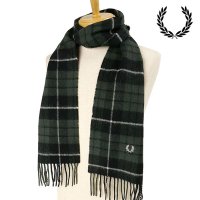 FRED PERRY/フレッドペリー FRED PERRY FRED PERRY LAMBSWOOL TARTAN SCARF NAVY [C8137－608 FW24]/507520952