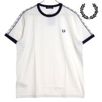 FRED PERRY/フレッドペリー FRED PERRY FRED PERRY TAPED RINGER T－SHIRT SNOW－WHITE [M4620－129]/507521044