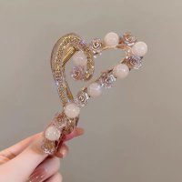 shoppinggo/ショッピングゴー shoppinggo バンスクリップ 花 ヘアクリップ キラキラヘアピン バレッタ まとめ髪 髪飾り アクセント 髪留め ヘアアレンジ/507521382