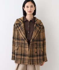 INDIVI/【日本製】ビッグチェック柄ショートコート/507528620